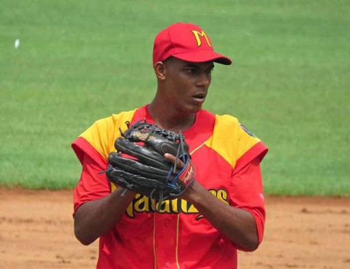 El lanzador Renner Rivero, uno de los puntales del pitcheo de Matanzas. Foto: ACN