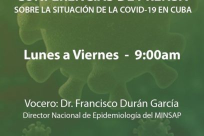 Reinician conferencias de prensa diarias del Dr. Durán a partir de este martes 5