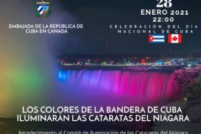 Colores de la bandera cubana iluminarán las Cataratas del Niágara