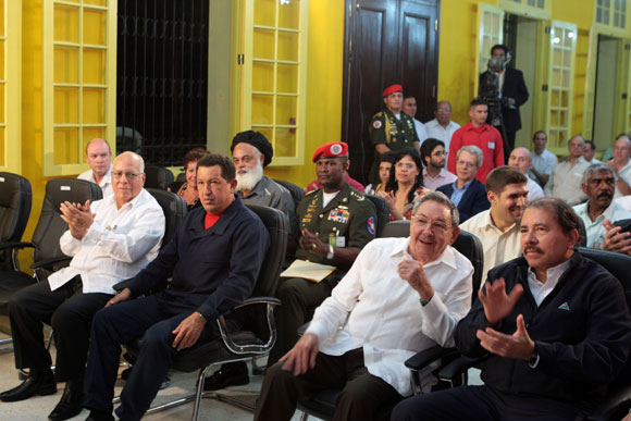 La Casa del Alba en La Habana fue inaugurada en diciembre del 2009 con la presencia de los presidentes Raúl Castro, de Cuba; Daniel Ortega, de Nicaragua, y Hugo Chávez, de Venezuela. Foto: Tomada de CubaDebate