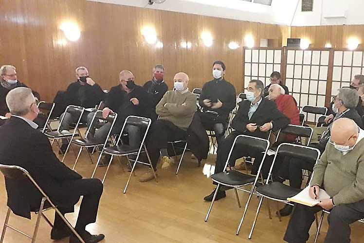 Representantes de la solidaridad con Cuba en Francia.