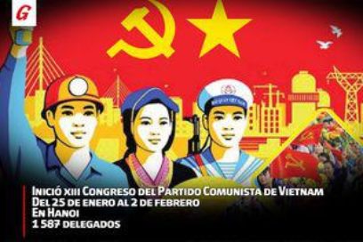 Saluda el PCC el XIII Congreso del Partido Comunista de Vietnam
