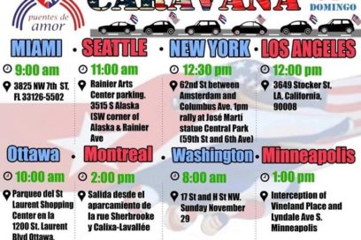 Caravanas en EE.UU. y Canadá contra el bloqueo y por las familias cubanas