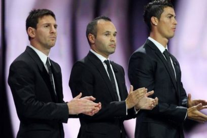 Messi, Cristiano e Iniesta: los tres mejores jugadores de la última década.