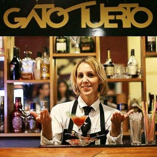 Cantinera cubana del Bar Gato Tuerto y ganadora de diferentes certámenes de coctelería. 1er Lugar del Grand Prix Havana Club 2018. Fuente: Página de Facebook