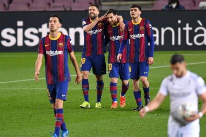 El Barça golea 4-1 al Huesca.