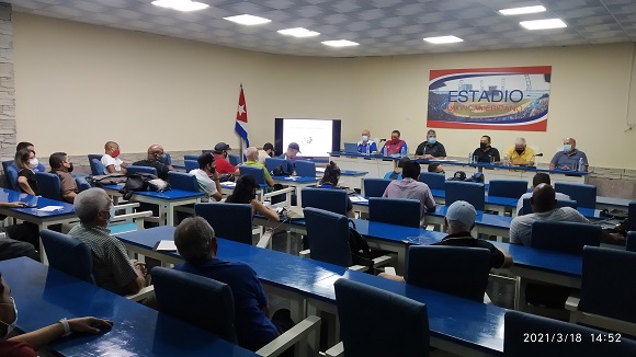 Conferencia de prensa de la Comisión Nacional de Béisbol. Foto: Ismael Francisco- Cubadebate