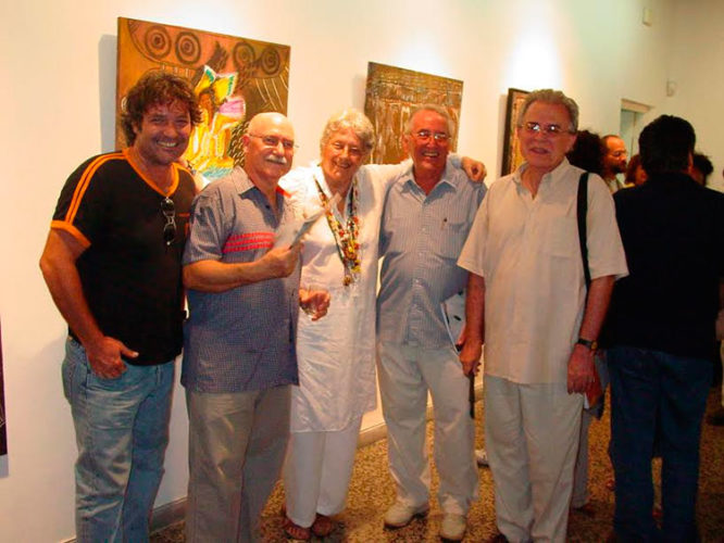 Junto con Jorge Perugorría, Reynaldo González, Jaime Saruski y Antón Arrufat.