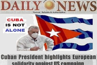 Publican en Gambia agradecimiento de Presidente cubano a solidaridad desde Europa