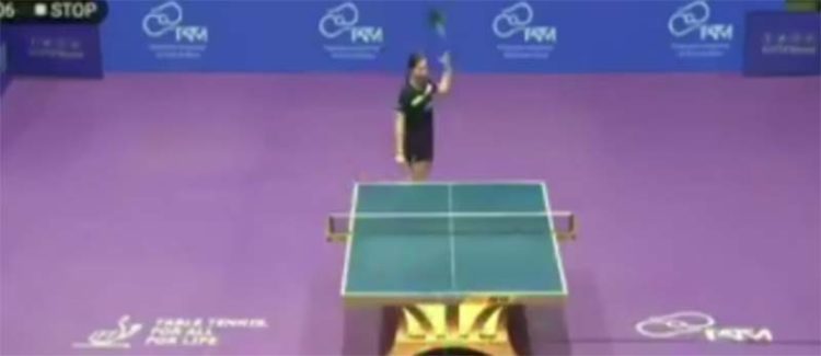 El gesto de Daniela tras ganar el cupo. Foto: tomada del video de internet del evento.