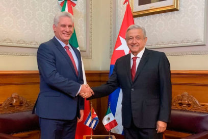 Presidentes de Cuba y México por estrechar relaciones