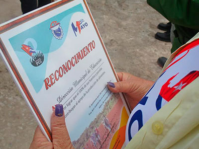 La CTC reconoció el esfuerzo de entidades en las labores agrícolas, entre ellas, Educación y Deportes.