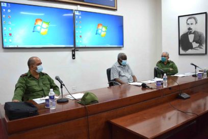 Preside Esteban Lazo intercambio con autoridades de la capital sobre prevención y enfrentamiento a la COVID-19
