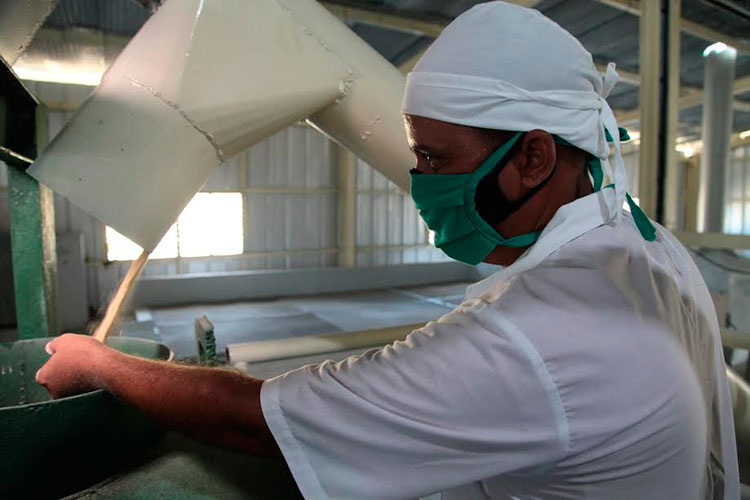 La primera fábrica de pienso seco del sistema Eszúcar en el país está en condiciones de fabricar unas cinco toneladas diarias de alimento animal. Foto: Oscar Alfonso Sosa