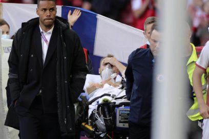 Eriksen, estable en el hospital.