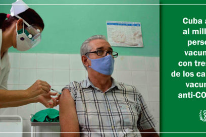 Cuba arriba al millón de personas vacunadas con tres dosis de los candidatos vacunales anti-COVID-19