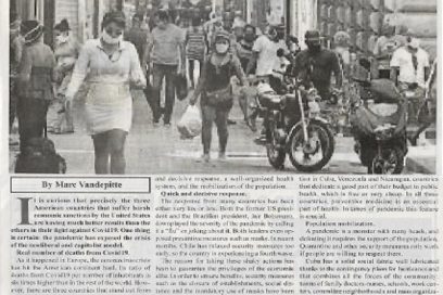 Destaca prensa gambiana lucha contra la Covid-19 en Cuba, Nicaragua y Venezuela