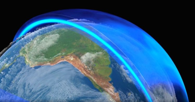 El aumento de las emisiones de gases de efecto invernadero, causantes del cambio climático que sufre nuestro planeta, no solo ha provocado el calentamiento y expansión de su troposfera, sino también el enfriamiento y reducción de su estratosfera. Tomada de: América Digital