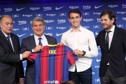 Eric García tras ser presentado por el Barça: «Es un sueño hecho realidad, porque mi único sueño era volver al Barça. Ojalá venga un futuro plagado de éxitos y decirles a los culés que daré todo por esta camiseta», expresó.