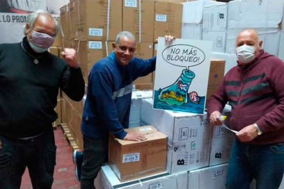 Llega cargamento de jeringas y agujas donado por solidaridad argentina (+ Video)