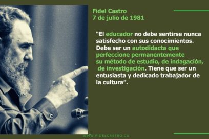 Fidel y la Ética profesional del maestro cubano