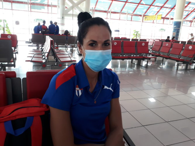 Milena Venegas, nuestra única remera en los Juegos Olímpicos. Foto: el autor.