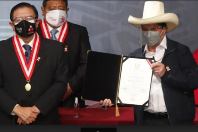 Certificado Pedro Castillo como presidente de Perú