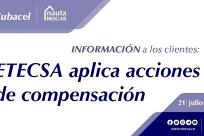 Compensación a usuarios de datos móviles y Nauta Hogar