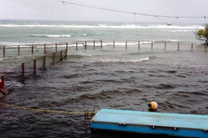 Llueve fuerte en Cienfuegos