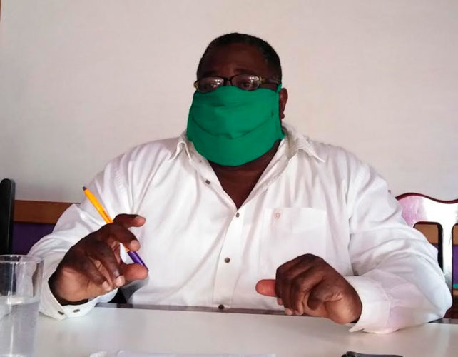 Héctor Benítez Mora destacó el protagonismo de trabajadores y sindicalistas avileños en estos tiempos muy complejos por contingencias sanitarias y climatológicas. Foto: José Luis Martínez Alejo