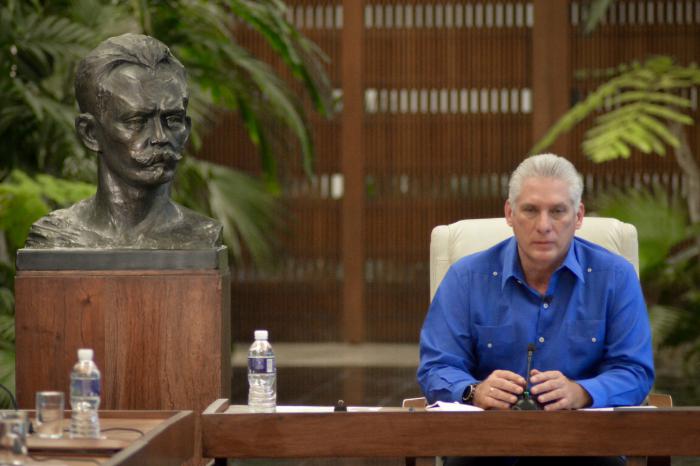 Primer Secretario del Comité Central del Partido Comunista de Cuba y Presidente de la República, Miguel Díaz-Canel Bermúdez,