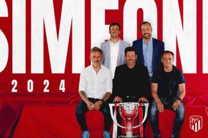 Simeone renovó con el Atlético hasta 2024.