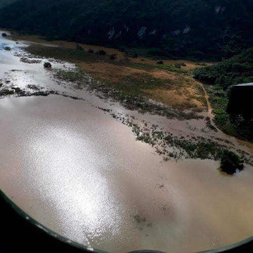 Imágenes de la inundación en otros eventos en el Valle de Jibacoa.