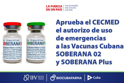 Autorizan uso de emergencia de vacunas Soberanas en Cuba