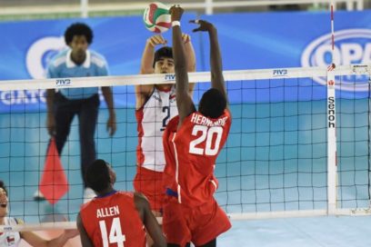 Voleibolistas cubanos juegan contra Guatemala en el Norceca