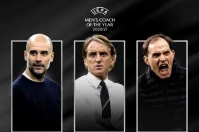Tuchel, Mancini y Guardiola son los nominados a entrenador del año de la Uefa.