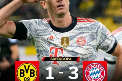 El Bayern de Múnich gana la Supercopa alemana: Con un doblete de Robert Lewandowski y otro tanto de Thomas Müller, el Bayern de Múnich derrotó 3-1 al Borussia Dortmund y se llevó la Supercopa, consiguiendo su noveno título.