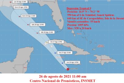 Aviso 1 de Ciclón Tropical: se forma la Depresión Tropical Nueve