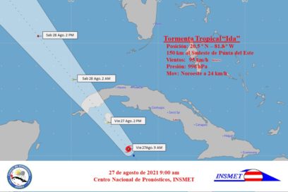 Aviso 5: Ida continúa intensificándose y se aproxima a la Isla de la Juventud
