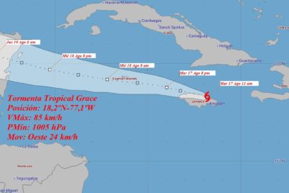 Aviso 11: Grace se intensifica sobre la porción nordeste de Jamaica