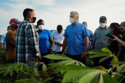 Visita Presidente cubano polo productivo de Mayabeque