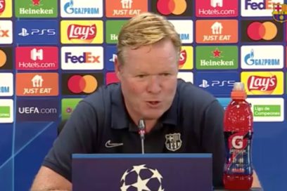 Koeman sobre el choque ante el Bayern: “Varios jugadores sufrieron mucho la noche del 2-8. Hay que verlo como una oportunidad de cambiar aquello. Y para los demás, una oportunidad de hacer daño al Bayern. Podemos, es cuestión de buscar la fórmula”.