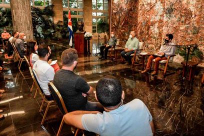 Encuentro de Díaz-Canel con miembros de la AHS