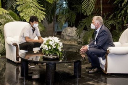 Recibió Díaz-Canel al compañero Evo Morales Ayma