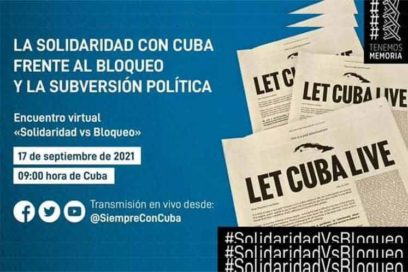 Evento virtual suma voces solidarias contra bloqueo a Cuba