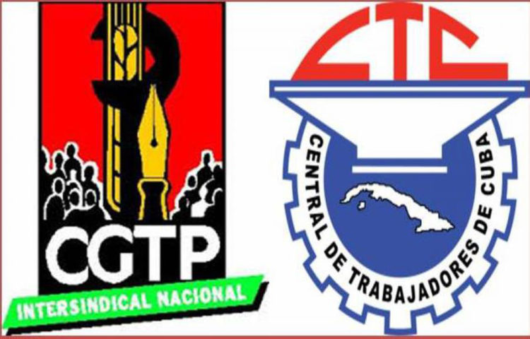 Logo Confederación General de los Trabajadores Portugueses-Intersindical Nacional (CGTP-IN) y CTC