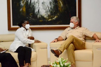 Recibe Díaz-Canel a Gail Walker