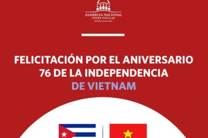 Felicita Esteban Lazo a autoridades y pueblo de Vietnam por aniversario 76 de su independencia