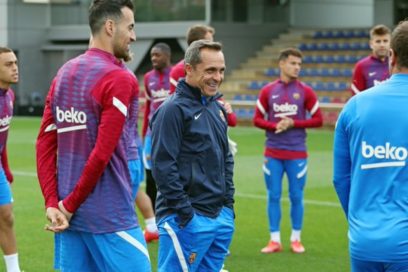 Sergi, DT interino del Barça: «Hay que intentar enchufarlos, que es algo difícil. Debemos estar todos unidos, la gente tiene que venir mañana al campo. La forma de jugar no variará, pero a lo mejor algunos conceptos tácticos podrían dar solución».