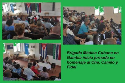 Brigada Médica Cubana inicia jornada homenaje al Che, Camilo y Fidel